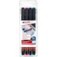 Alkoholos marker készlet, OHP, 0,3 mm, EDDING "140 S", 4 különböző szín