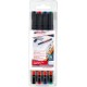 Alkoholos marker készlet, OHP, 0,6 mm, EDDING "141 F", 4 különböző szín