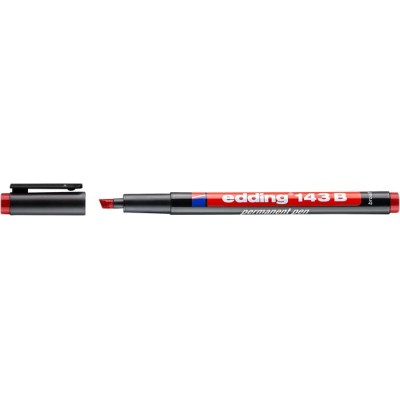 Alkoholos marker, OHP, 1 mm, EDDING "143 B", piros