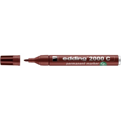 Alkoholos marker, 1,5-3 mm, kúpos, EDDING "2000", barna