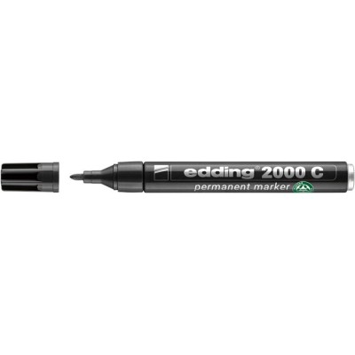Alkoholos marker, 1,5-3 mm, kúpos, EDDING "2000", fekete