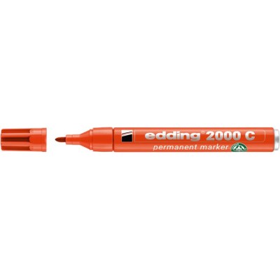Alkoholos marker, 1,5-3 mm, kúpos, EDDING "2000", narancssárga