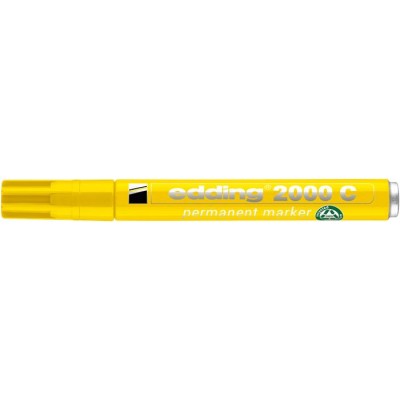 Alkoholos marker, 1,5-3 mm, kúpos, EDDING "2000", sárga