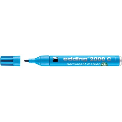Alkoholos marker, 1,5-3 mm, kúpos, EDDING "2000", világoskék