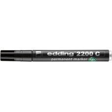 Alkoholos marker, 1-5 mm, vágott, EDDING "2200", fekete