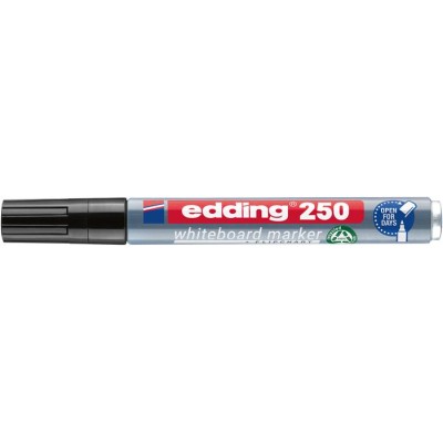 Tábla- és flipchart marker, 1-3 mm, kúpos, EDDING "250", fekete