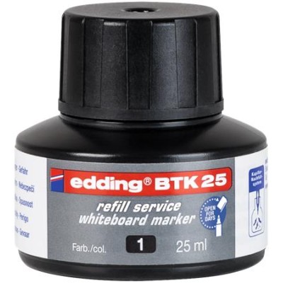 Utántöltő tábla- és flipchart markerhez, EDDING "BTK 25", fekete