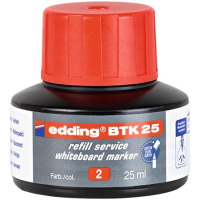 Utántöltő tábla- és flipchart markerhez, EDDING "BTK 25", piros