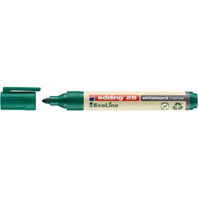 Tábla- és flipchart marker, 1,5-3 mm, kúpos, EDDING "28 Ecoline", zöld