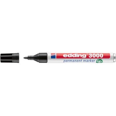 Alkoholos marker, 1,5-3 mm, kúpos, EDDING "3000", fekete