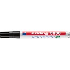 Alkoholos marker, 1,5-3 mm, kúpos, EDDING "3000", fekete