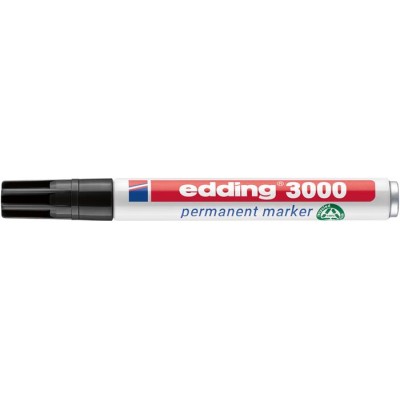 Alkoholos marker, 1,5-3 mm, kúpos, EDDING "3000", fekete