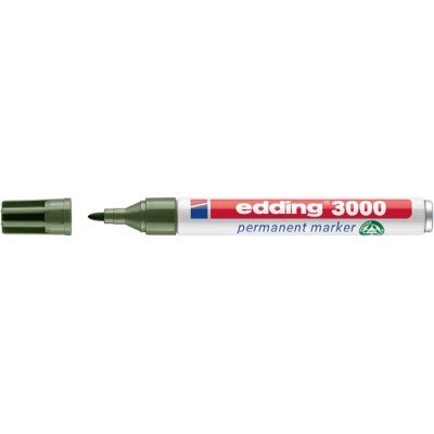 Alkoholos marker, 1,5-3 mm, kúpos, EDDING "3000", olívazöld