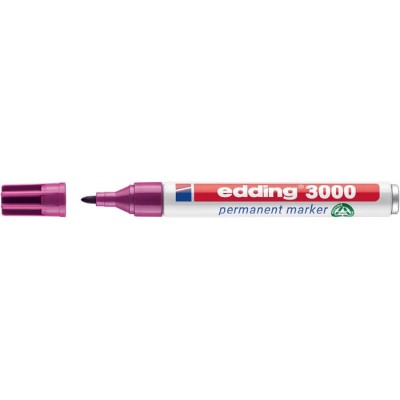 Alkoholos marker, 1,5-3 mm, kúpos, EDDING "3000", rózsaszín