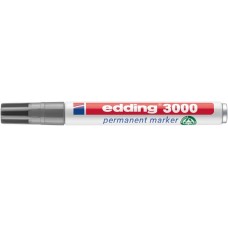Alkoholos marker, 1,5-3 mm, kúpos, EDDING "3000", szürke