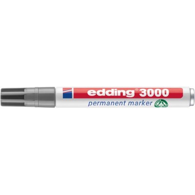Alkoholos marker, 1,5-3 mm, kúpos, EDDING "3000", szürke