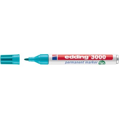 Alkoholos marker, 1,5-3 mm, kúpos, EDDING "3000", türkíz