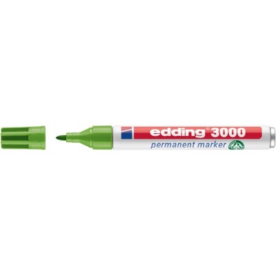 Alkoholos marker, 1,5-3 mm, kúpos, EDDING "3000", világoszöld