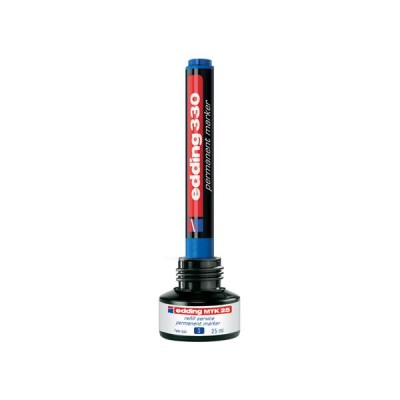 Alkoholos marker, 1-5 mm, vágott, EDDING "330", piros