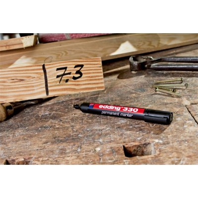 Alkoholos marker, 1-5 mm, vágott, EDDING "330", kék