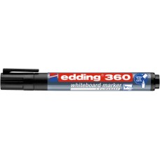 Tábla- és flipchart marker, 1,5-3 mm, kúpos, EDDING "360", fekete
