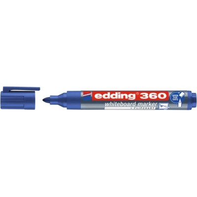 Tábla- és flipchart marker, 1,5-3 mm, kúpos, EDDING "360", kék