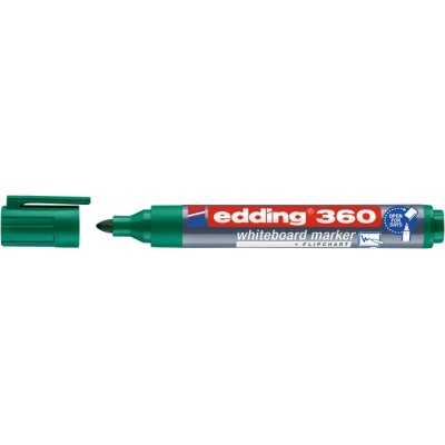 Tábla- és flipchart marker, 1,5-3 mm, kúpos, EDDING "360", zöld