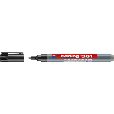 Tábla- és flipchart marker, kúpos, 1 mm, EDDING "361", fekete