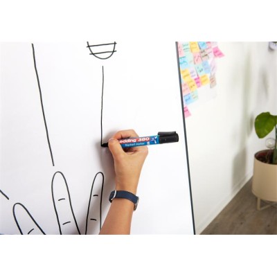 Flipchart marker készlet, 1,5-3 mm, kúpos, EDDING "380", 4 különböző szín