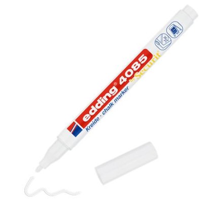 Krétamarker, 1-2mm, kúpos, EDDING "4085", fehér
