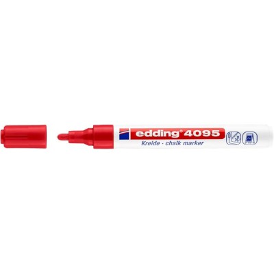 Krétamarker, 2-3 mm, kúpos, EDDING "4095", piros