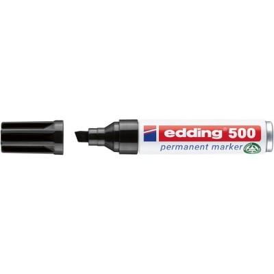 Alkoholos marker, 2-7 mm, vágott, EDDING "500", fekete
