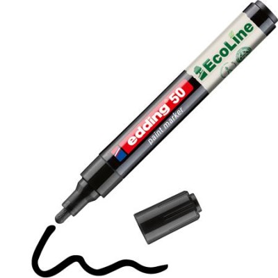 Lakkmarker, 2-3 mm, EDDING "50", fekete