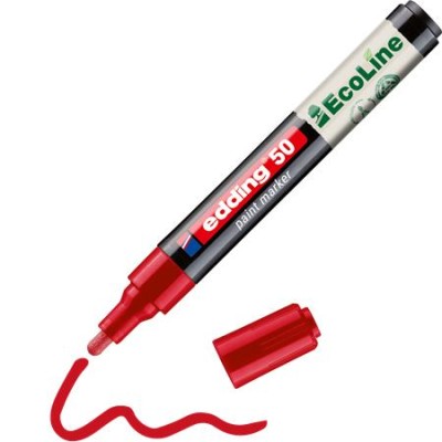Lakkmarker, 2-3 mm, EDDING "50", piros
