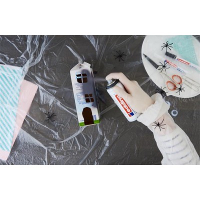 Akrilfesték spray, 200 ml, EDDING "5200", fényes fekete