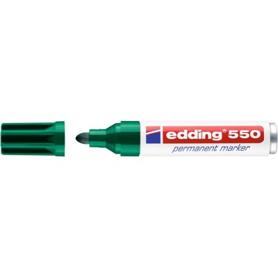 Alkoholos marker, 3-4 mm, EDDING "550", zöld