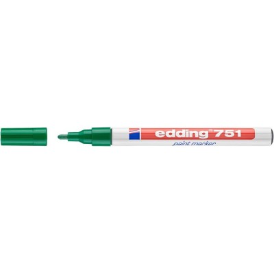 Lakkmarker, 1-2 mm, EDDING "751", zöld