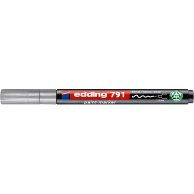 Lakkmarker, 1-2 mm, PCR, EDDING "791", ezüst