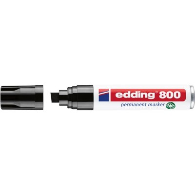 Alkoholos marker, 4-12 mm, vágott, EDDING "800", fekete
