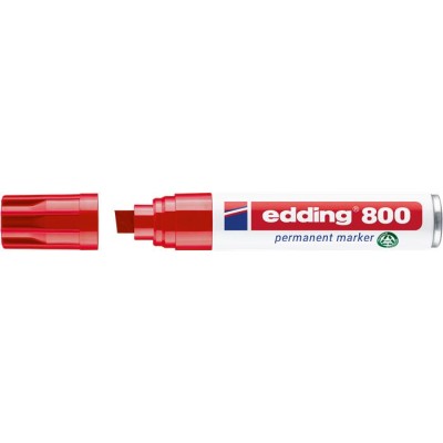 Alkoholos marker, 4-12 mm, vágott, EDDING "800", piros
