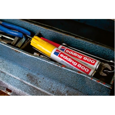 Alkoholos marker, 4-12 mm, vágott, EDDING "800", piros