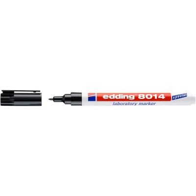 Laboratóriumi marker, 1 mm, kúpos, EDDING "8014", fekete