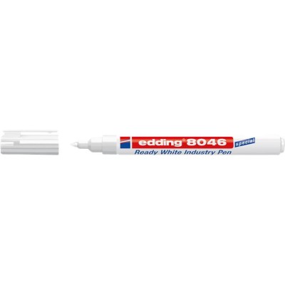 Alkoholos marker, 1-3 mm, kúpos, ipari, EDDING "8046", fehér