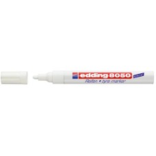 Gumijelölő marker, 2-4 mm, kúpos, EDDING "8050", fehér