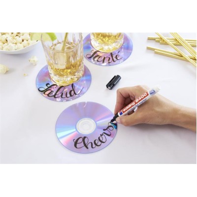 Alkoholos marker, CD/DVD, 0,5-1 mm, EDDING "8400", fekete