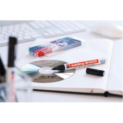 Alkoholos marker, CD/DVD, 0,5-1 mm, EDDING "8400", kék