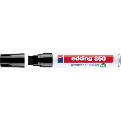 Alkoholos marker, 5-16 mm, vágott, EDDING "850", fekete