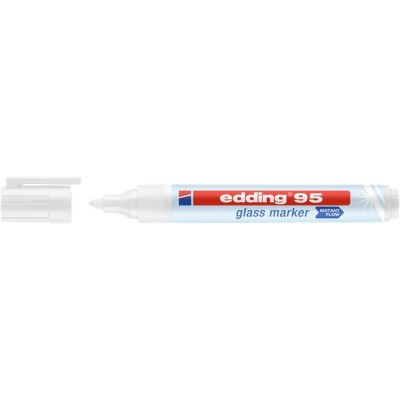 Üvegtábla marker, 1,5-3 mm, kúpos, EDDING "95", fehér