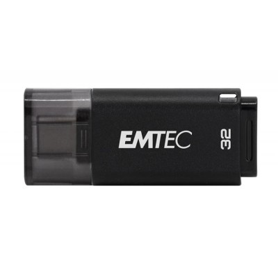 Pendrive, 32GB, USB-C 3.2, EMTEC "D400 Type-C", fekete