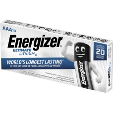 Elem, AAA mikro, 10 db, lítium, ENERGIZER "Ultimate Lithium"